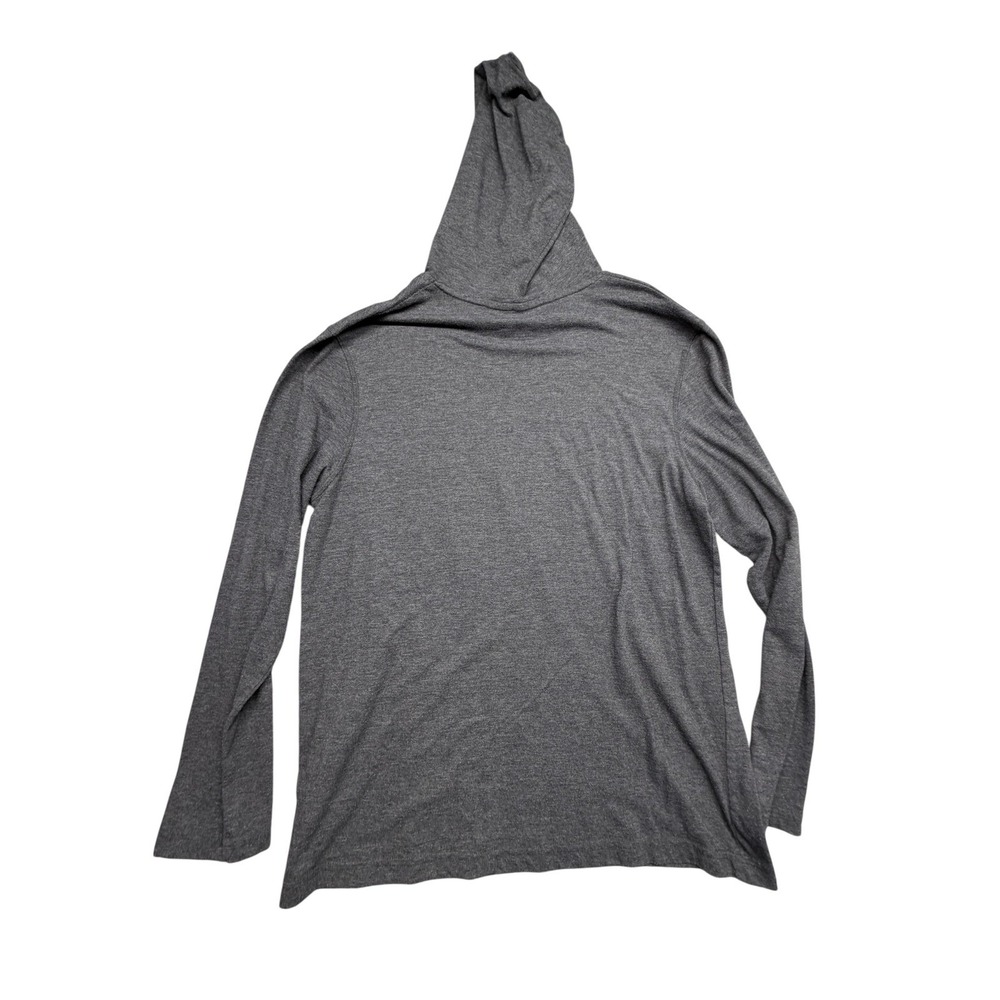 NFL Team Apparel Carolina Panthers Mens XL Grey Long Sleeve Hooded T-Shirt - Picture 2 of 4